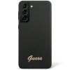Guess GUHCS23MSLSMK S23+ S916 czarny/black hardcase Silicone Vintage Gold Logo